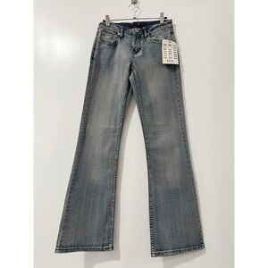 The Retro FOX Y2K Vintage Low Rise Lightwash Flare Jeans Size 3/4